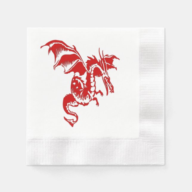 Red Dragon Paper Napkins (Front)
