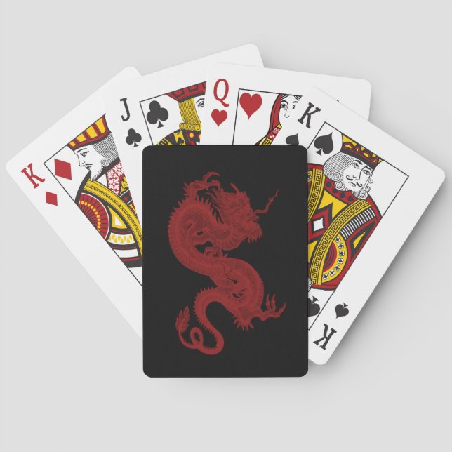 Red Dragon Pendragon Playing Cards (Back)