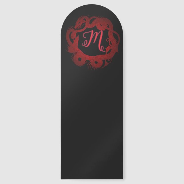 Red Dragon Personalized  Bookmarks (Front)