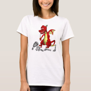 Red Dragon picking Knight out of Teeth T-Shirt
