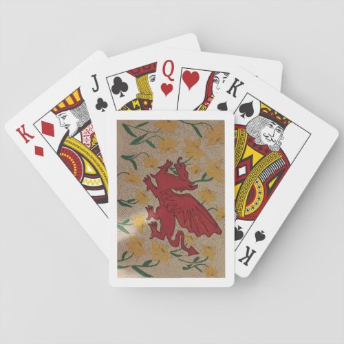 Red dragon playing cards