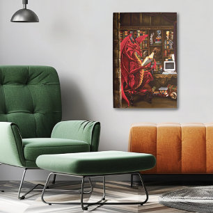 Red Dragon Podcast Fantasy Metal Print