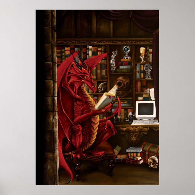 Red Dragon Podcast Fantasy Poster (Front)