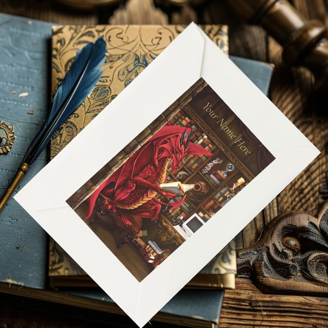 Red Dragon Podcast Fantasy Rectangular Sticker (Creator Uploaded)