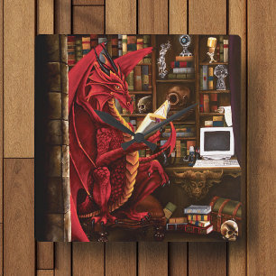 Red Dragon Podcast Fantasy Square Wall Clock