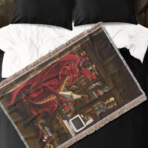 Red Dragon Podcast Fantasy Throw Blanket