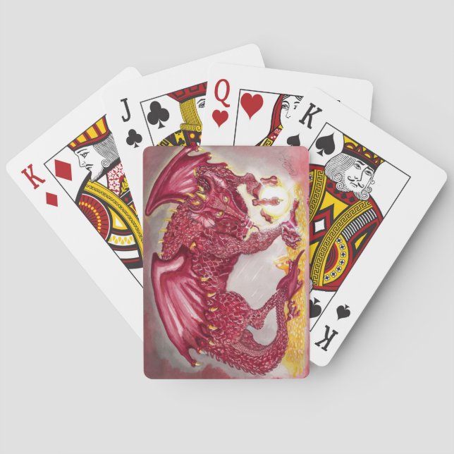 Red Dragon Poker Cards (Back)