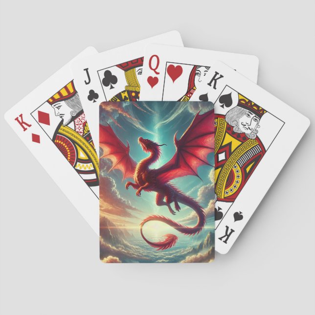 Red Dragon Poker Cards (Back)