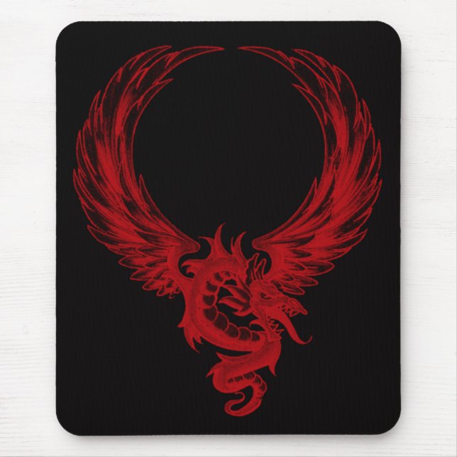 Red Dragon Ryuu Mouse Pad (Front)