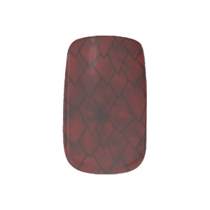 Red Dragon Scale Nails Minx Nail Art
