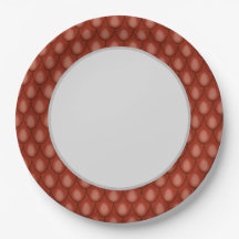 Red Dragon Scale Paper Plates