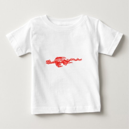 Red dragon scribble drawing baby T-Shirt
