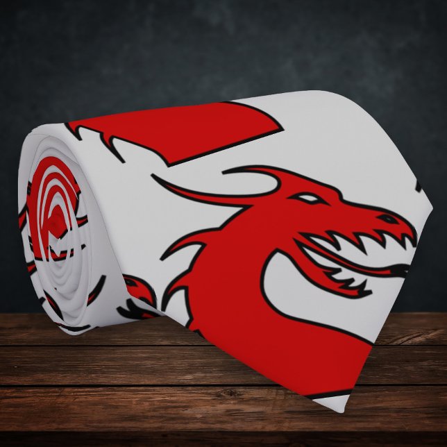Red Dragon Silhouette Neck Tie (Creator Uploaded)