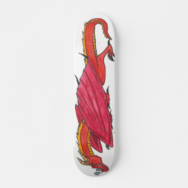 Red Dragon Skateboard Deck (Front)