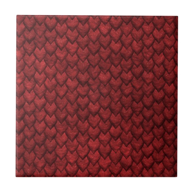 Red Dragon Skin Ceramic Tile (Front)
