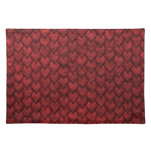 Red Dragon Skin Cloth Placemat (Front)