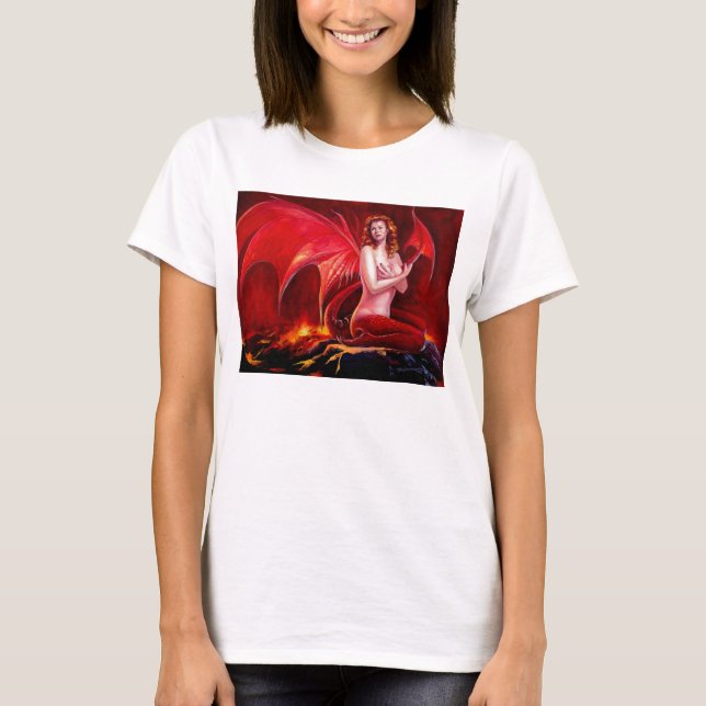 Red Dragon Spaghetti Strap T-Shirt (Front)