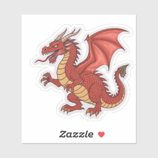 Red Dragon Sticker (Sheet)