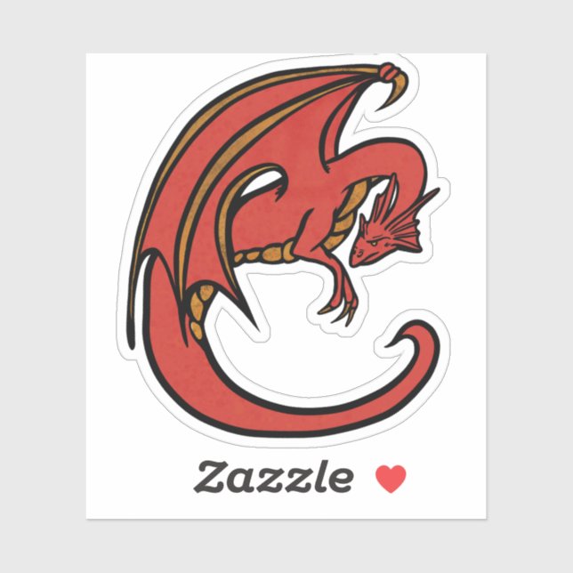 Red Dragon Sticker (Sheet)