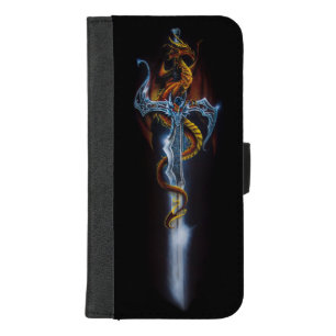 Red Dragon Sword Fantasy iPhone 8/7 Plus Wallet Case