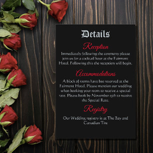 Red Dragon Sword Roses Fantasy Enclosure Card