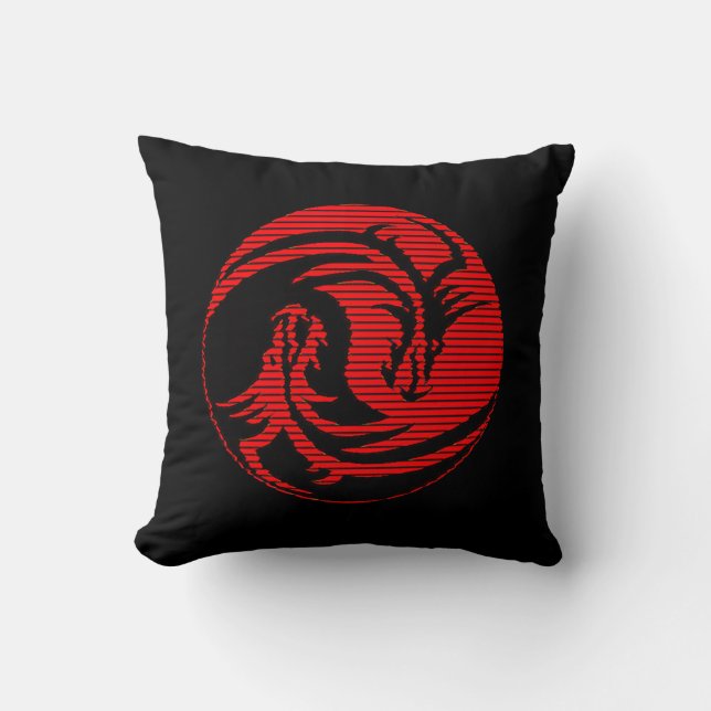 Red dragon  throw pillow (Front)