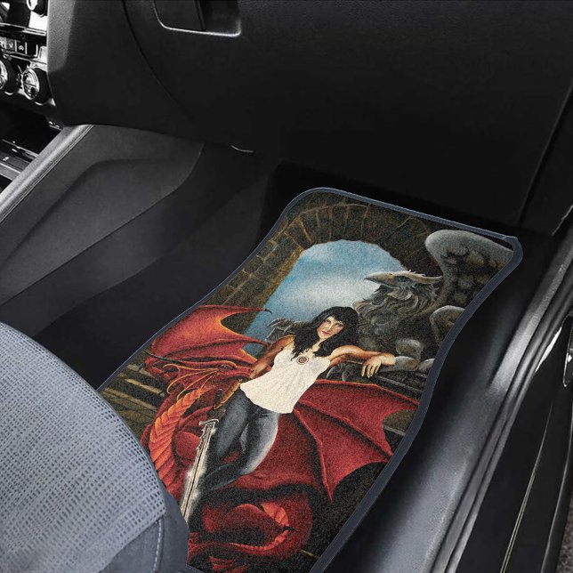 Red Dragon Urban Fantasy Car Floor Mat (Creator Uploaded)
