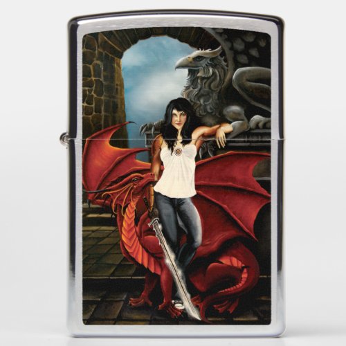 Red Dragon Urban Fantasy Zippo Lighter