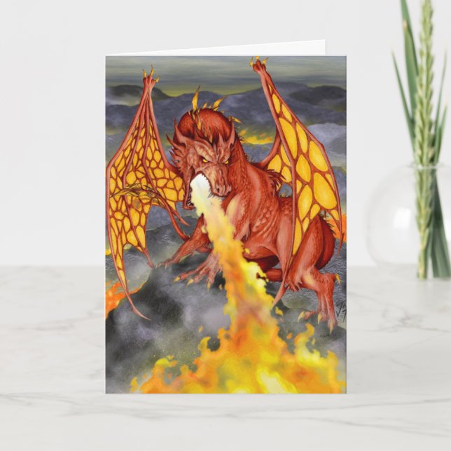 Red Dragon Valentine's Card (Front)