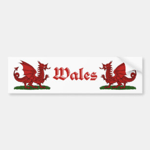 Red Dragon Wales Bumper Sticker