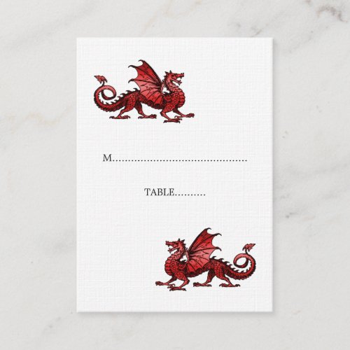 Red Dragon Wedding Place Card