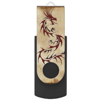 RED DRAGON YEAR OF THE DRAGON Asian Flash Drive