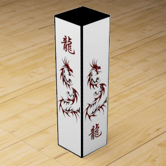 RED DRAGON YEAR OF THE DRAGON Asian Wine Box
