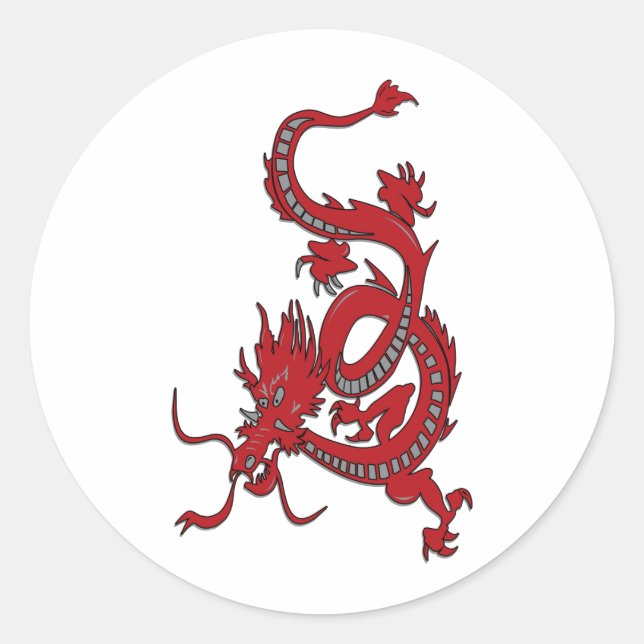 Red Dragon - Year of the Dragon Classic Round Sticker (Front)