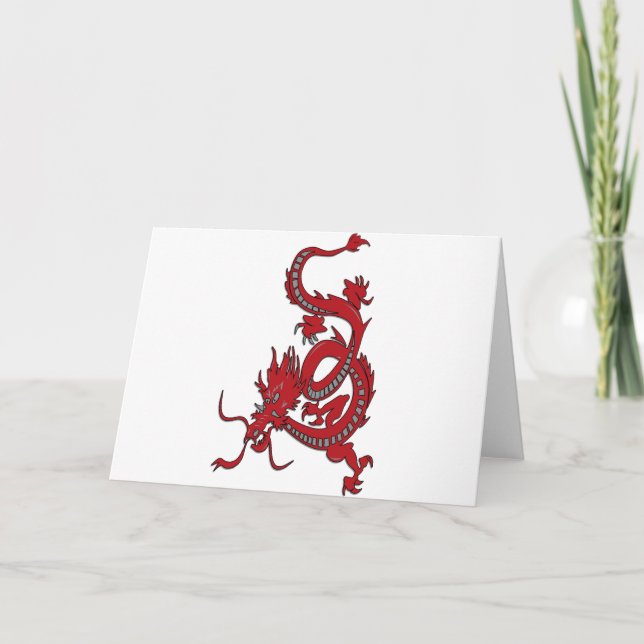 Red Dragon - Year of the Dragon Holiday Card (Front)