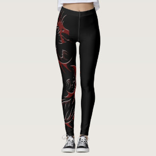 RED DRAGON YEAR OF THE DRAGON LEGGINGS
