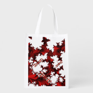 Red Dragonflies Reusable Grocery Bag