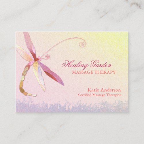 Red Dragonfly Massage Therapist Business Cards