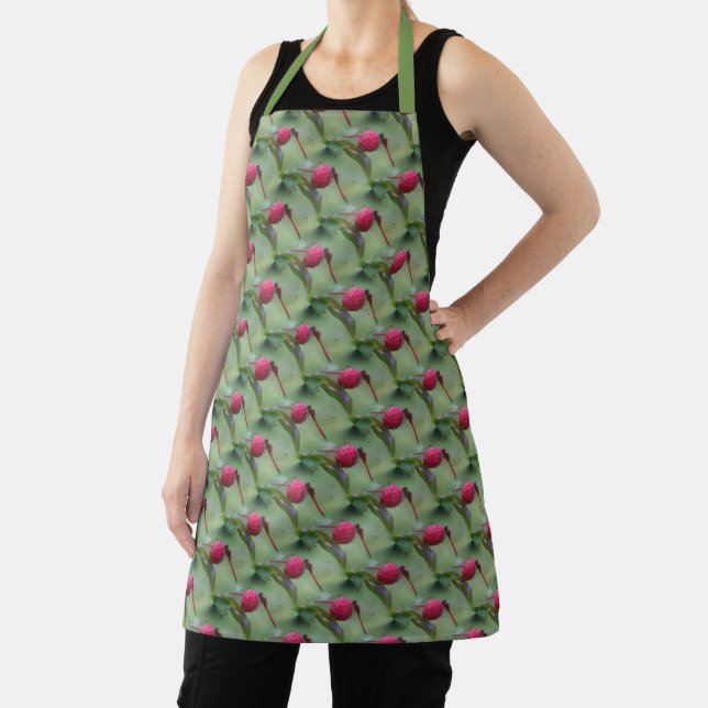 Red Dragonfly Nature Pattern Apron (Insitu)