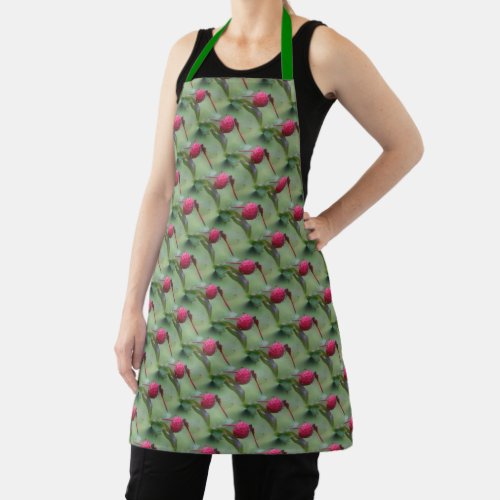 Red Dragonfly Nature Pattern Apron