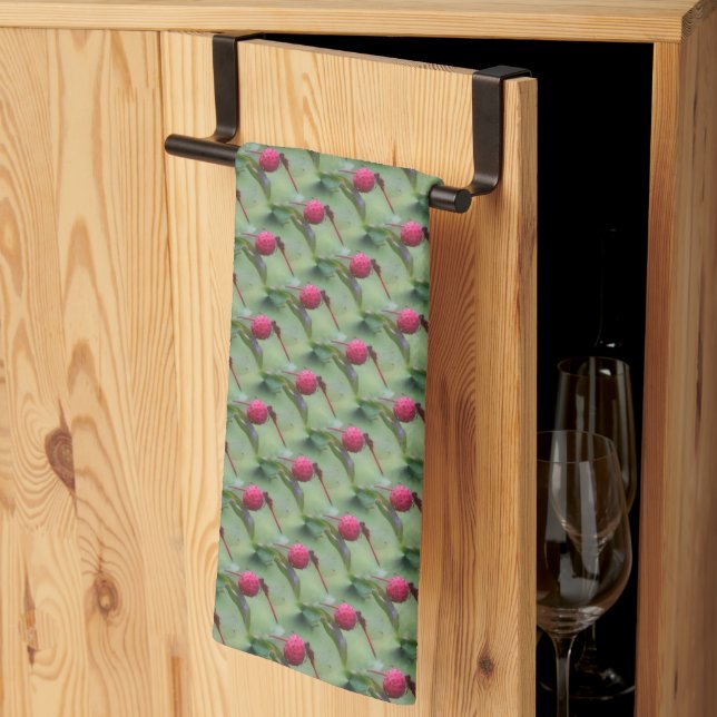 Red Dragonfly Nature Pattern  Kitchen Towel (Thirds Fold)