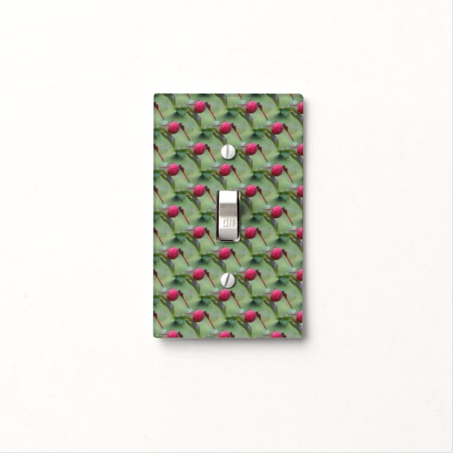 Red Dragonfly Nature Pattern   Light Switch Cover (In Situ)