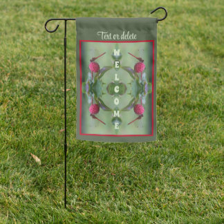 Red Dragonfly On Dogwood Fruit Personalized Garden Flag