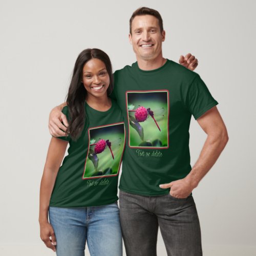 Red Dragonfly On Dogwood Fruit Personalized T_Shirt