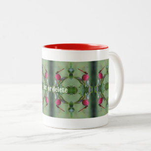 Red Dragonfly On Dogwood Fruit Personalized Two-Tone Coffee Mug