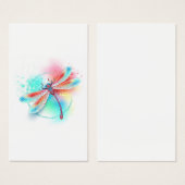 Red dragonfly on watercolor background (Front & Back)