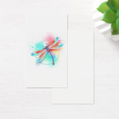 Red dragonfly on watercolor background (Desk)