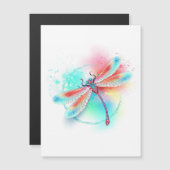 Red dragonfly on watercolor background (Front/Back)