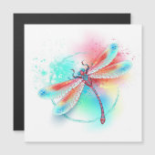 Red dragonfly on watercolor background (Front/Back)