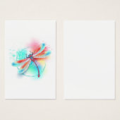 Red dragonfly on watercolor background (Front & Back)
